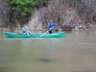Richard and Jonathan in canoe